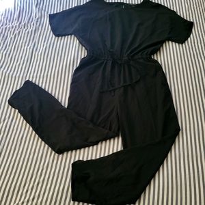 Banana Republic Black Peek-a-boo Back Jumpsuit